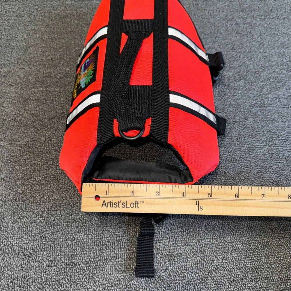 Outward Hound Dog Life Jacket Red Reflective Safety Vest Rescue Handle Sz Small